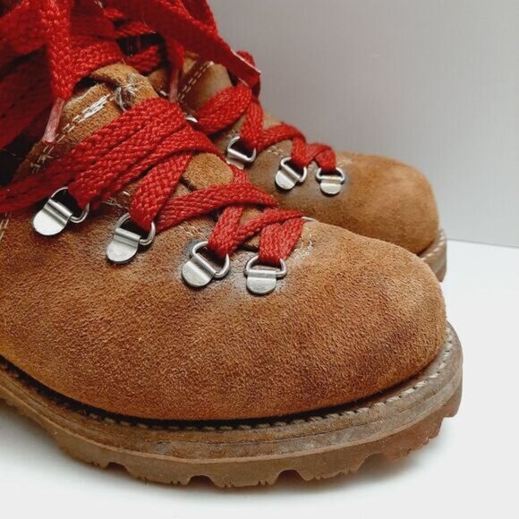 THE GORILLA SHOE \ Vibram Sole Suede Leather Hiking Lace-Up Boots Tan Brown 6.5 - Picture 4 of 15